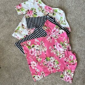 Bundle of 3 Pima Cotton Charter Club boat neck tees - all L